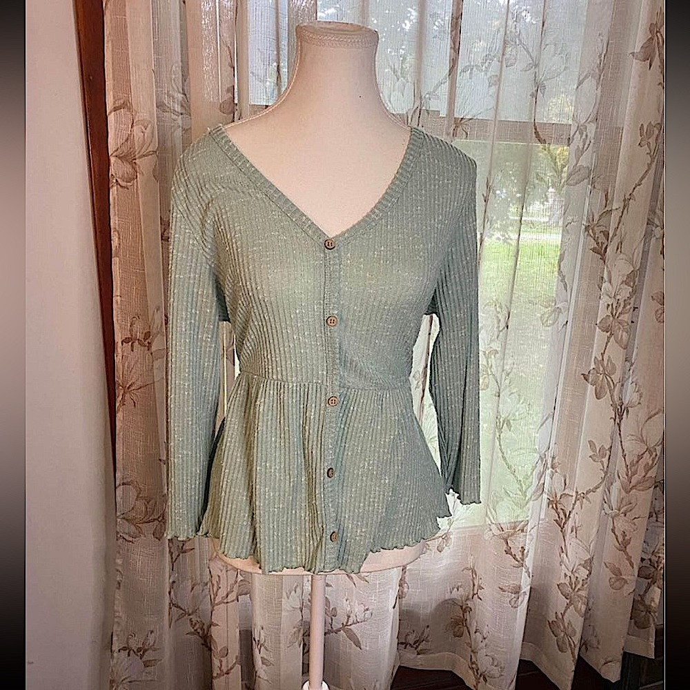 No Boundaries, Light Teal, Mid-Sleeve Shirt Size XL